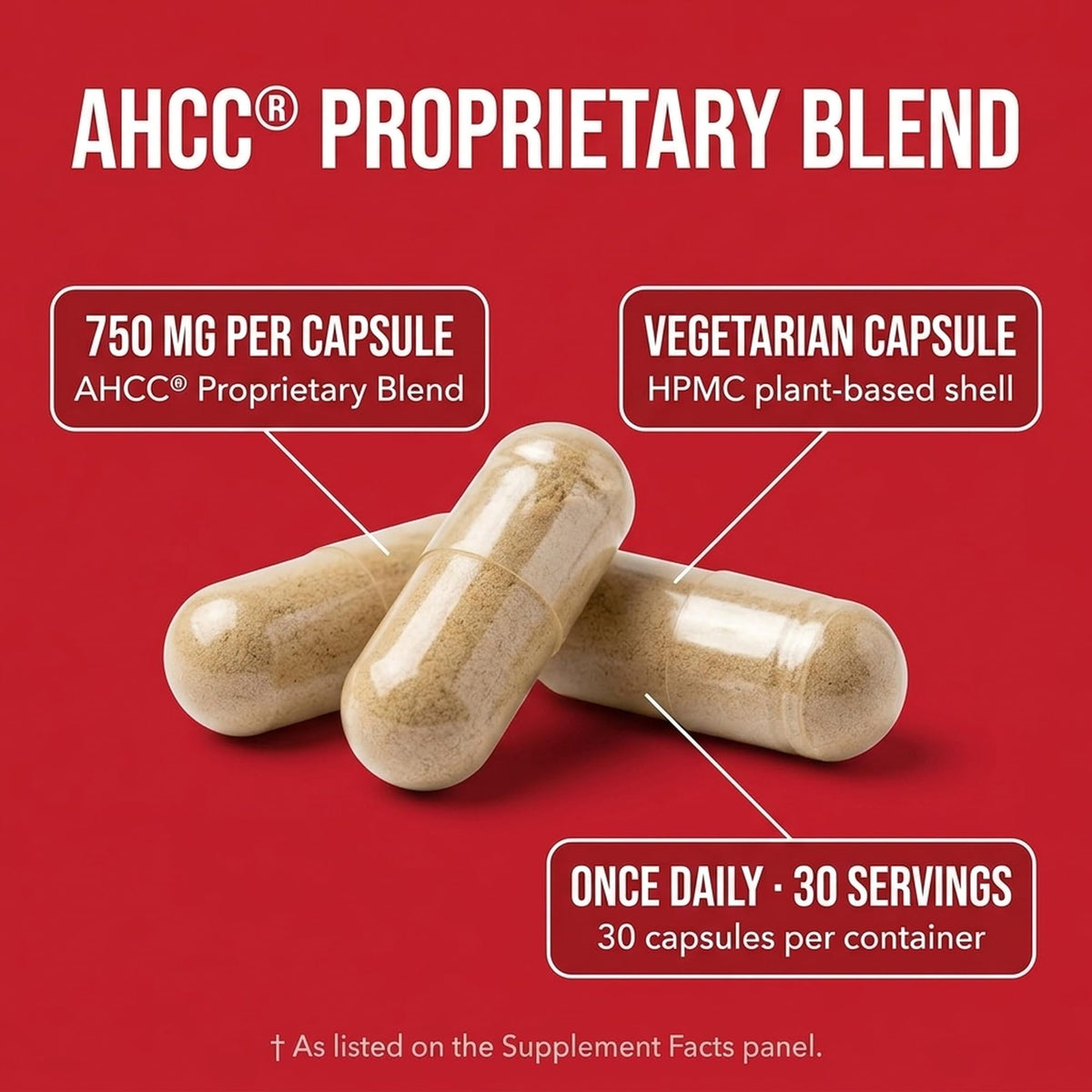 Olympian Labs AHCC 750mg Immune Support - 30 Capsules - image 4