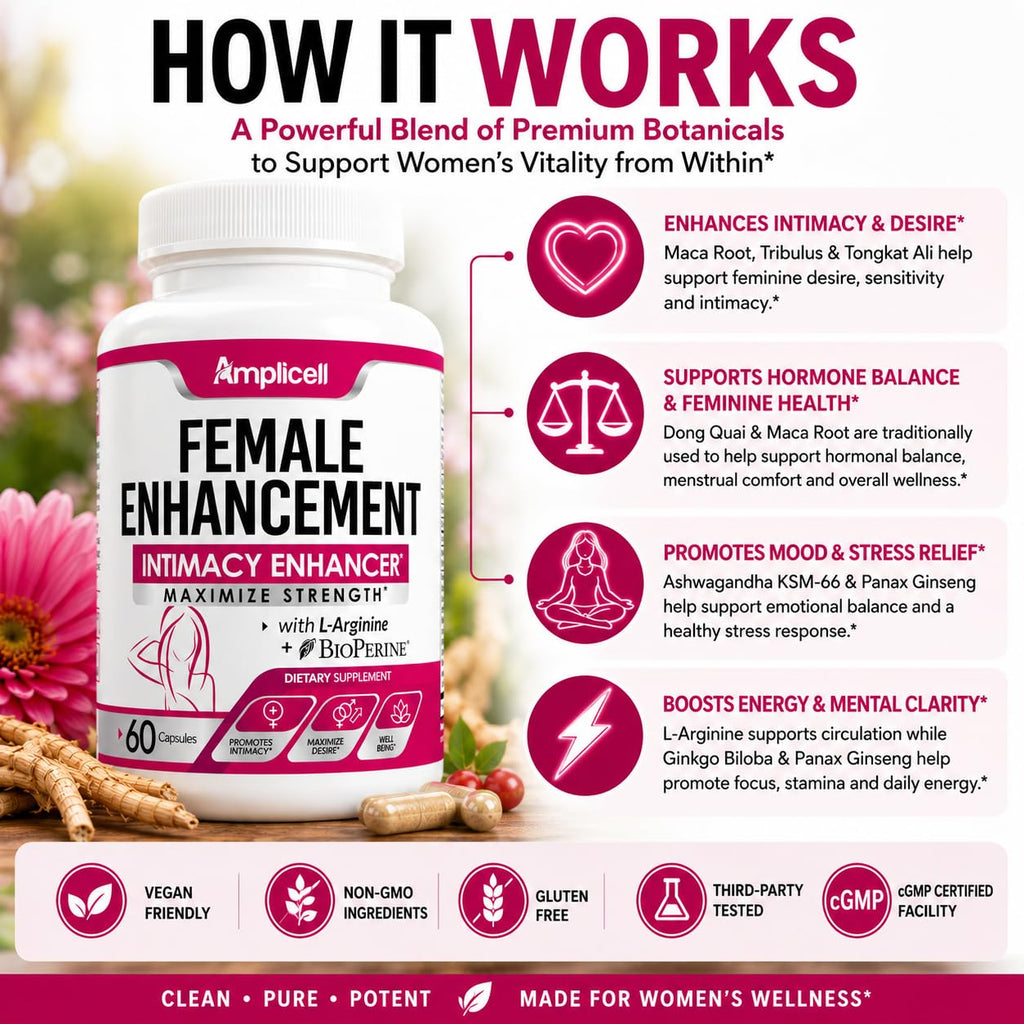 AMPLICELL Hormone Balance for Women and Men - Intimacy & Mood Support