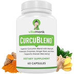 VitaMonk Turmeric Curcumin Supplement with Meriva - 60 Capsules
