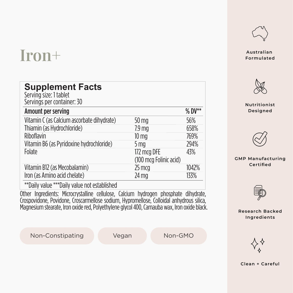 JSHealth Iron Supplement with Vitamin C - 30 Tablets - image 5