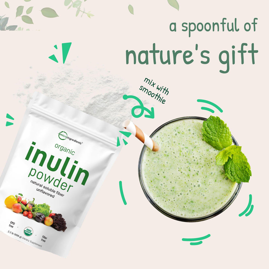 Micro Ingredients Organic Inulin FOS Fiber Powder - 2.2 lbs - image 4