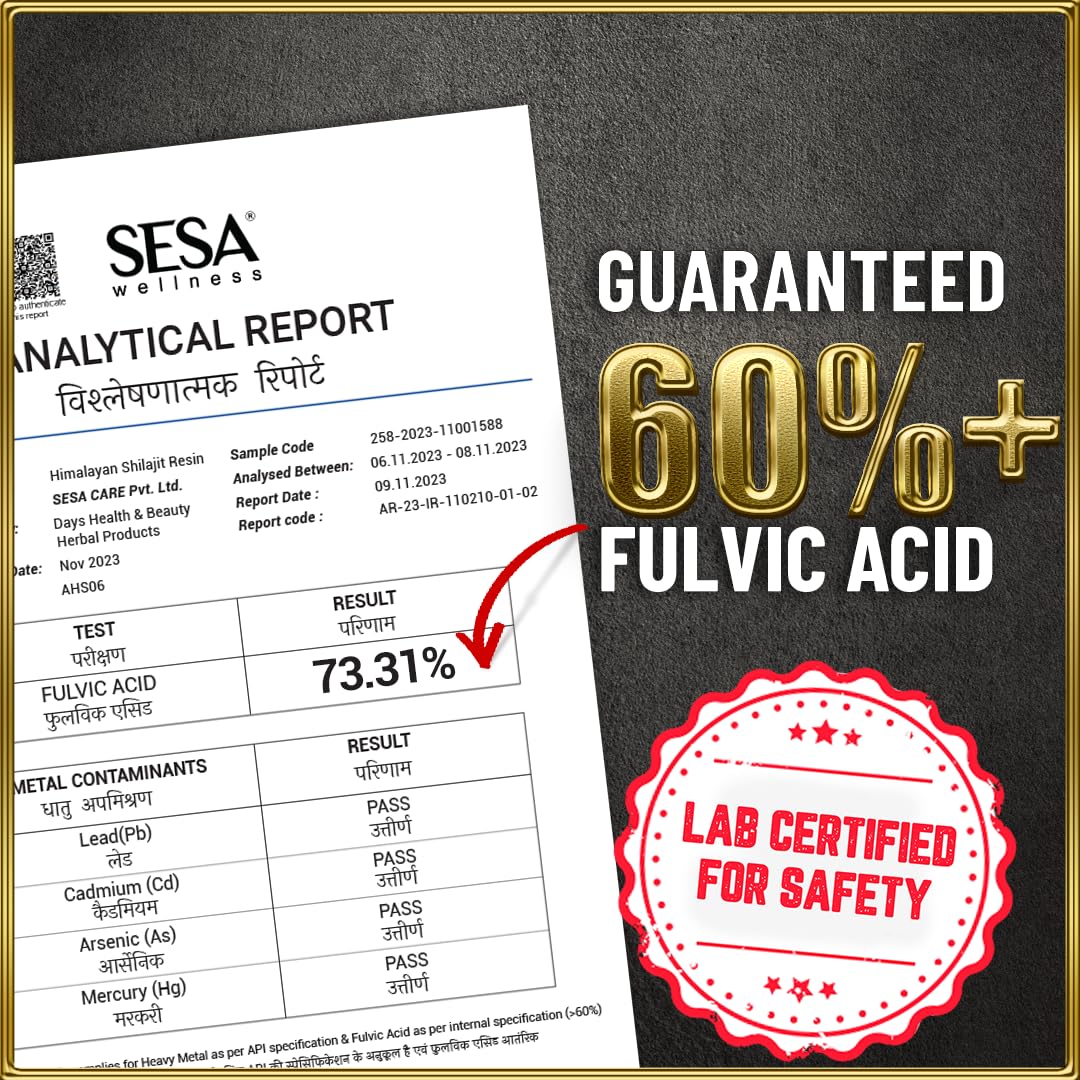 sesa Himalayan Shilajit Resin 100% Ayurvedic - 50 Servings - image 7