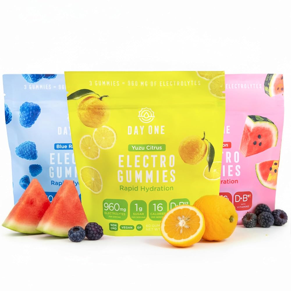 Day One Electrogummies - Electrolyte Gummies with 600mg of 6
