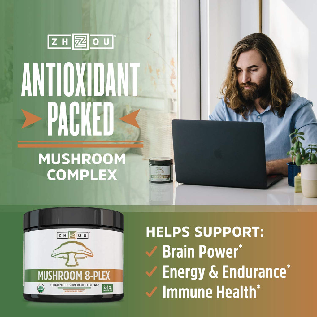 Zhou Mushroom 8-Plex Powder - 30 Servings - image 3