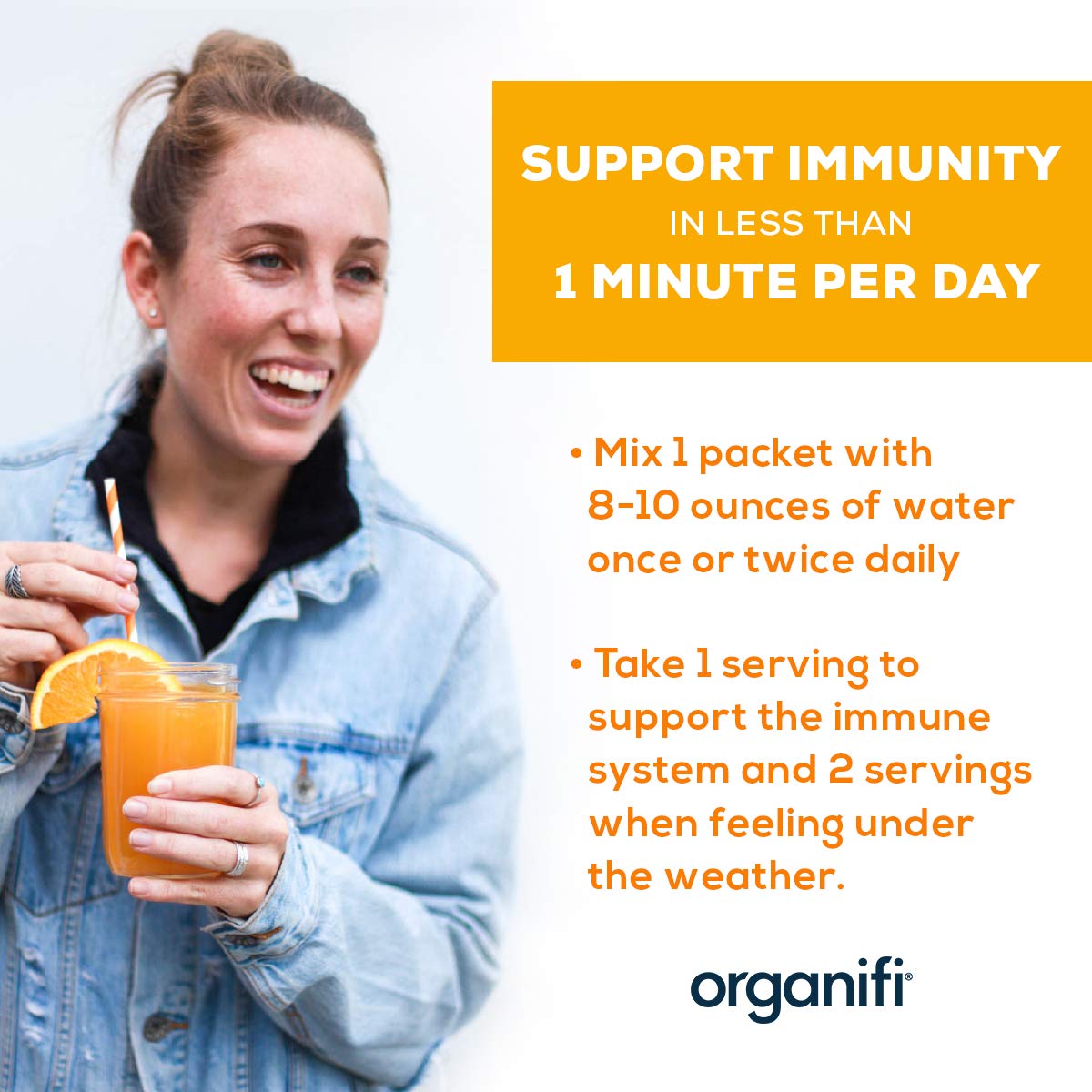 Organifi Immunity Organic Superfood Powder - 14 Packets - image 6