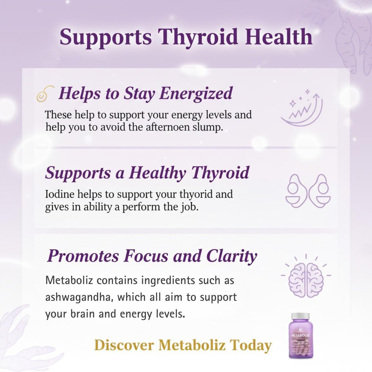 Bloat No More Thyroid Support & Metabolism Booster - 60 Capsules - image 3