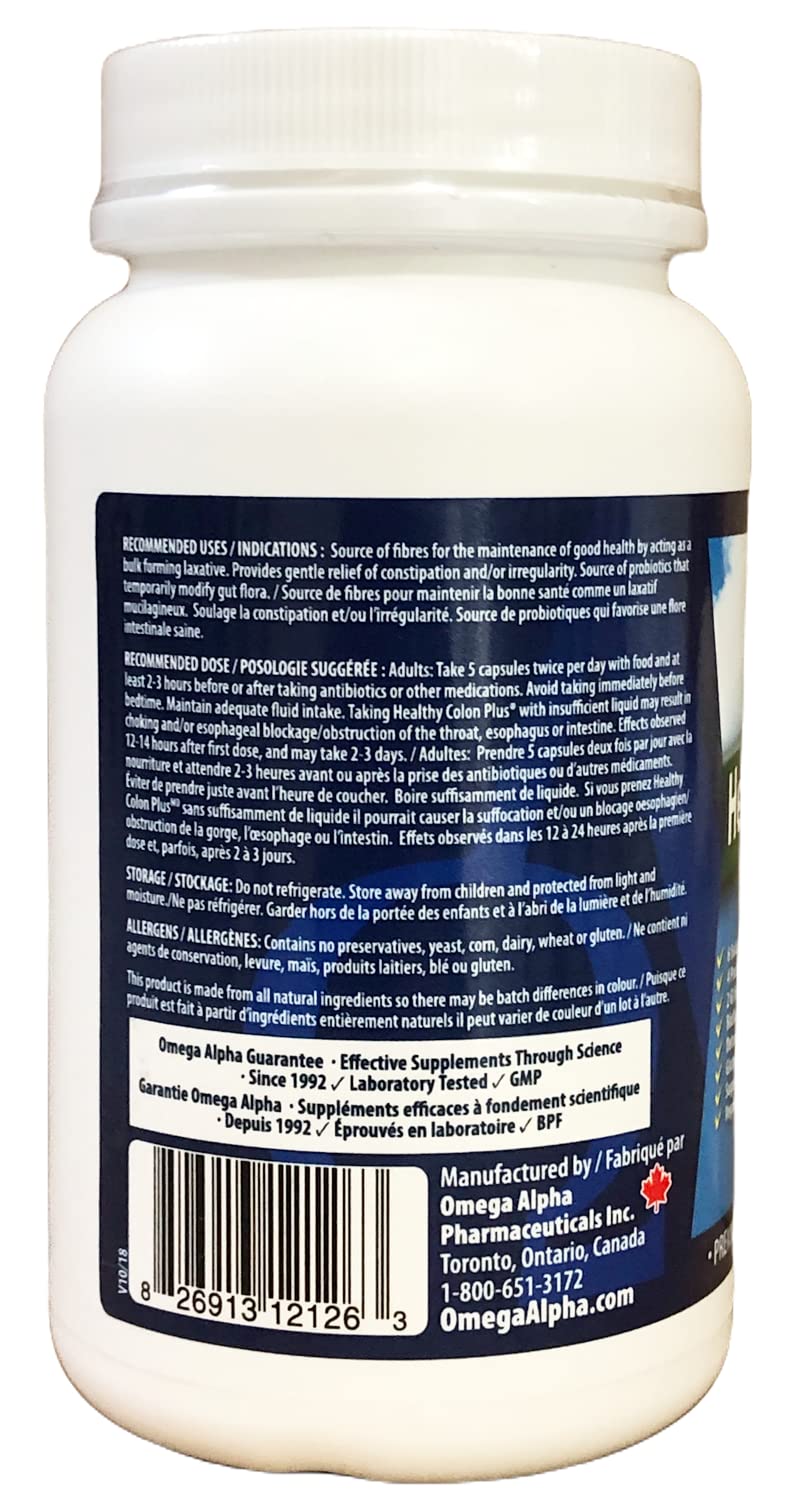 Omega Alpha Healthy Colon Plus - 180 Vegetarian Capsules - image 2