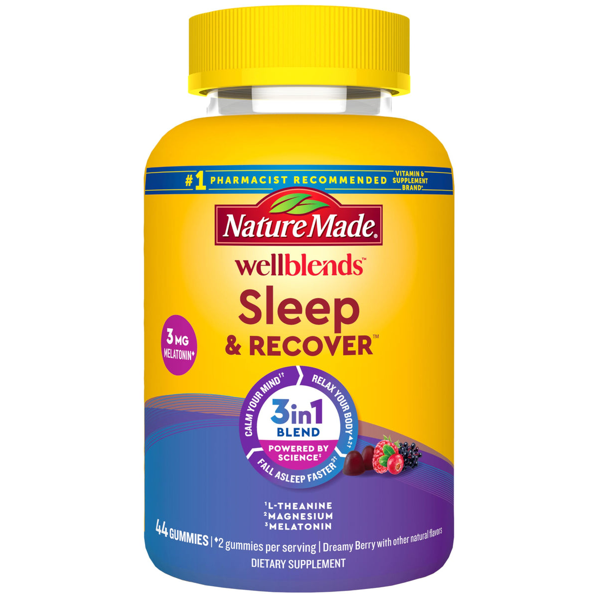 Nature Made Wellblends Sleep and Recover Melatonin 3mg - 44 Gummies