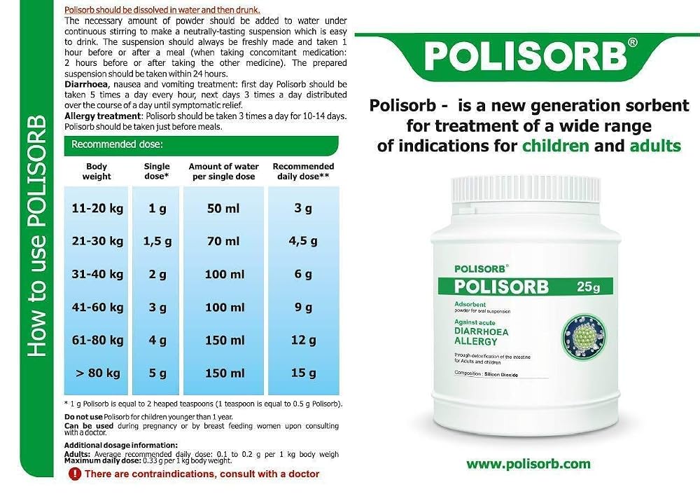 Polysorb MP 50g Colloidal Silica Detoxification Enterosorbent - image 3