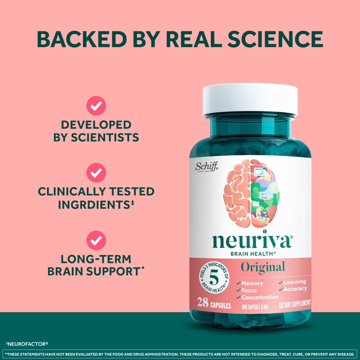 NEURIVA Original Brain Support Capsules - 28 Count - image 5