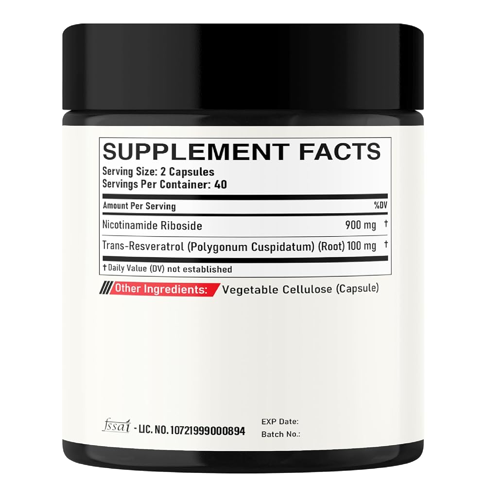 DEDICAD NAD Nicotinamide Riboside Resveratrol - 80 Capsules - image 8