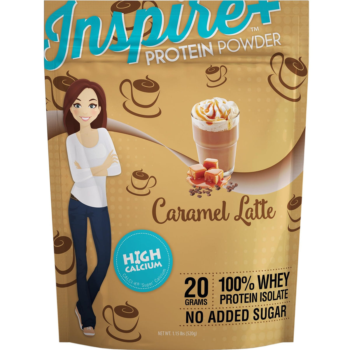 Bariatric Eating Inspire Caramel Latte Whey Protein Isolate Powder - 20 Servings
