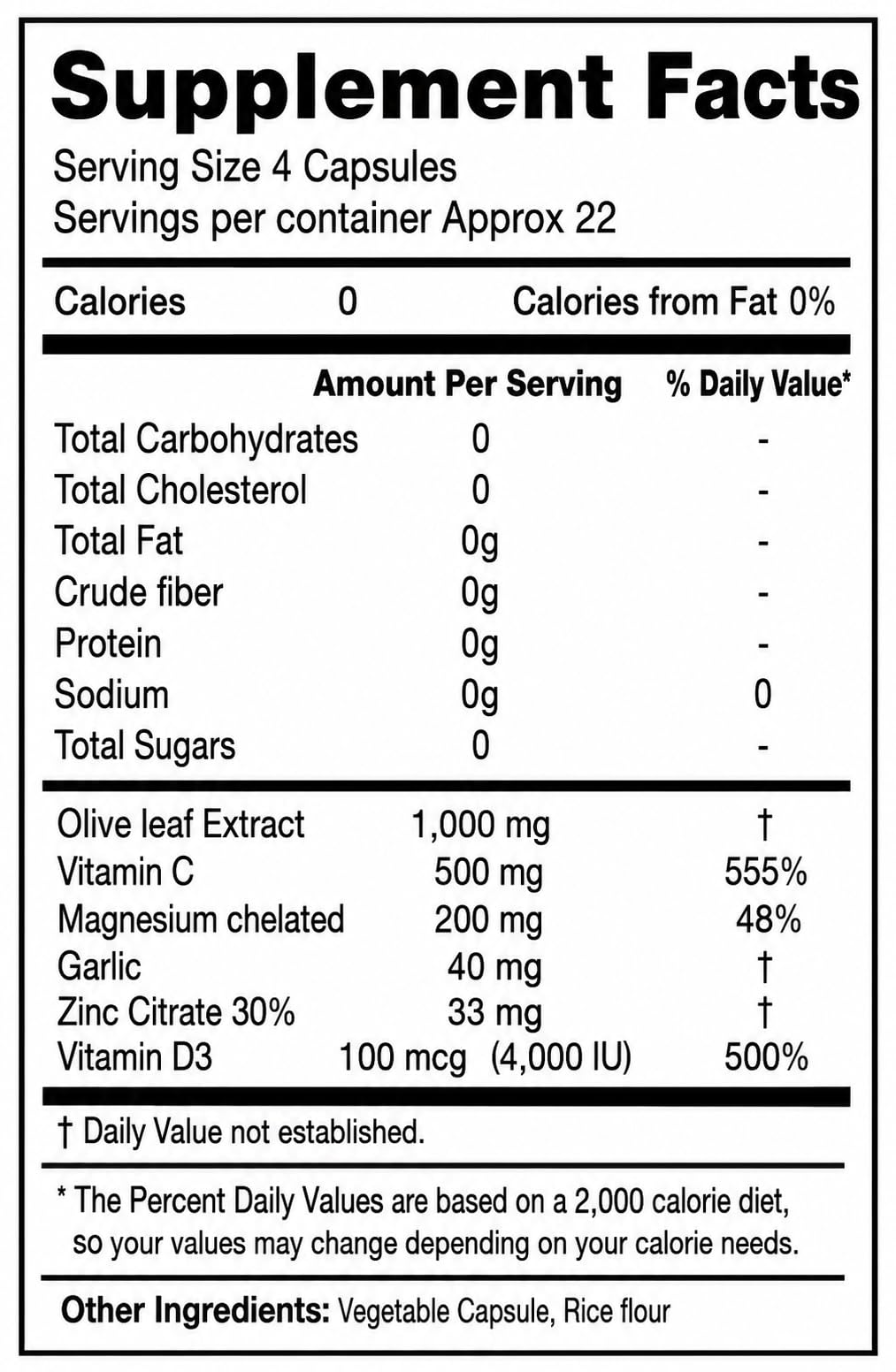 Seagate Olive Leaf Plus 450mg Immune Support - 90 Vegetarian Capsules - image 4