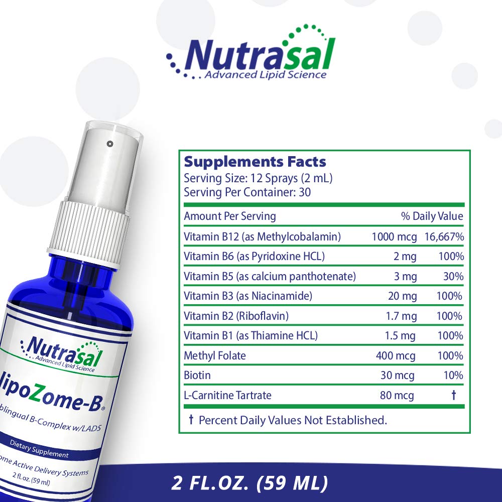 Nutrasal LipoZome B-Complex Sublingual Spray - 2 Fl Oz - image 2
