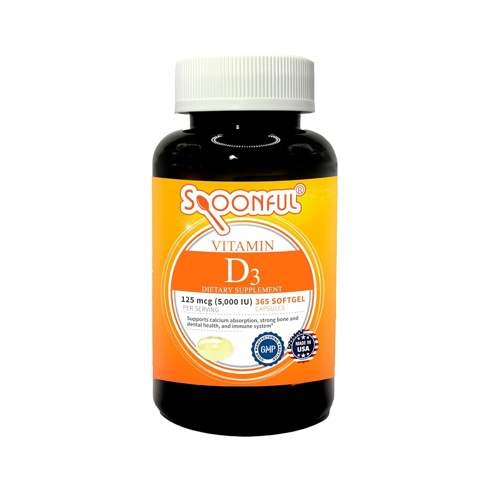 Spoonful Vitamin D3 5000 IU with Coconut Oil - 365 Softgels