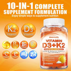 Maennyliy Vitamin D3 K2 Gummies for Adults - Vitamin D3 5000IU + K2