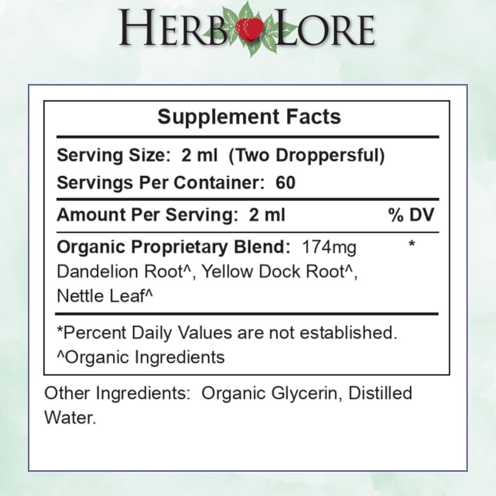 Herb Lore Organic Liquid Iron Tonic Tincture