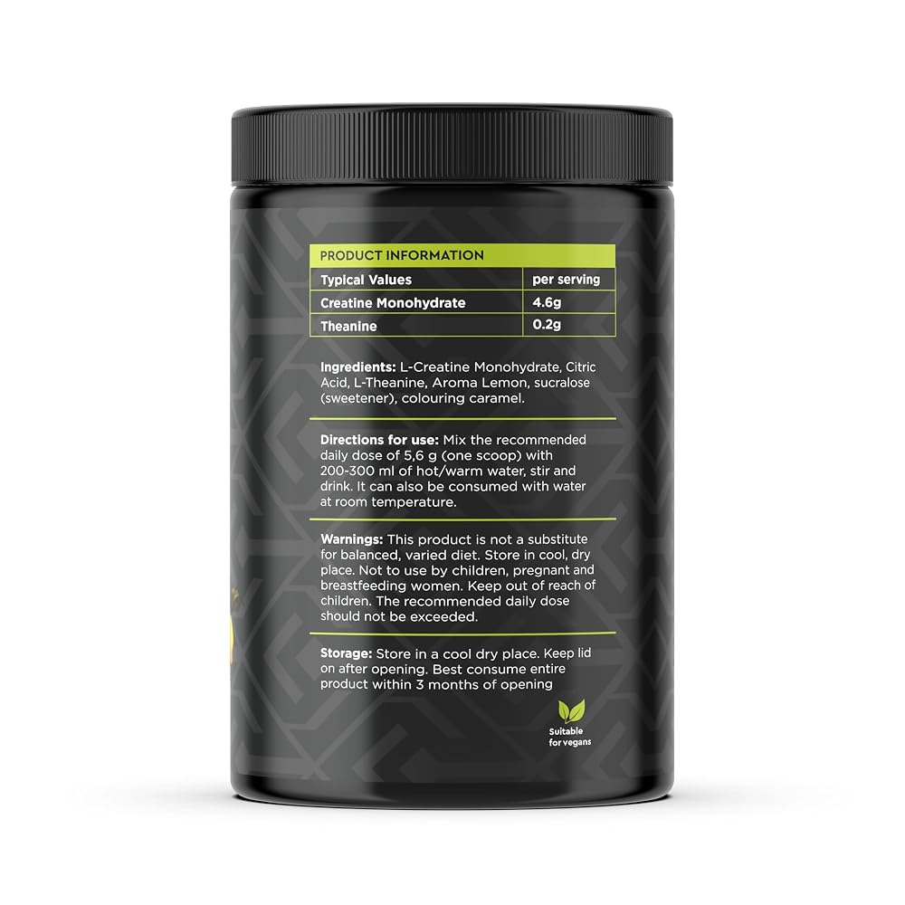 CreaTea 100% Creatine Monohydrate Powder Lemon - 500g - image 2