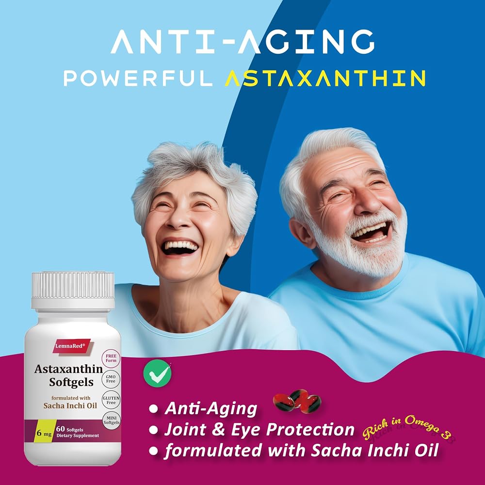 LemnaRed Astaxanthin 6mg Free-Form Softgel - 60 Softgels - image 8