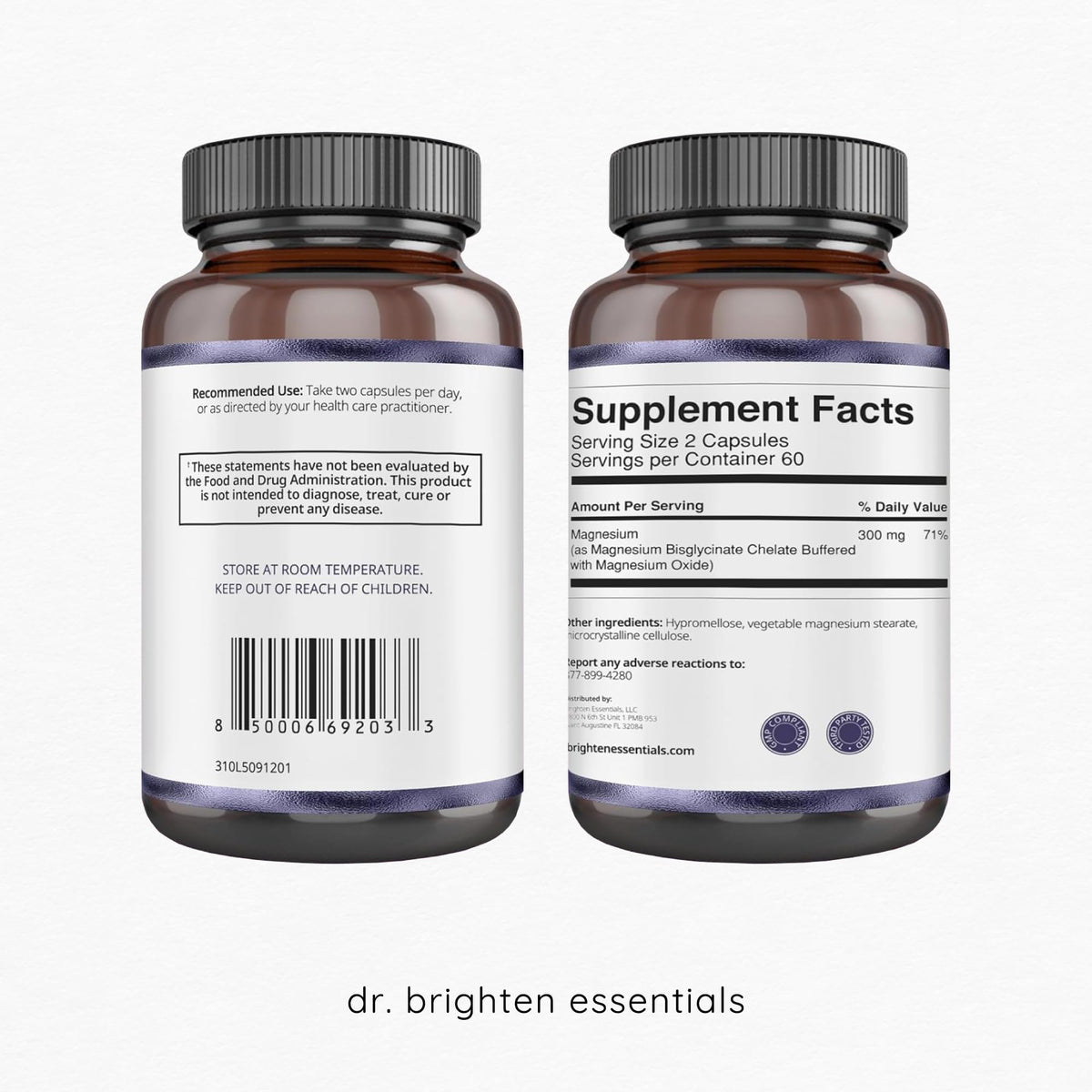 Dr. Brighten Magnesium Plus Bi-glyncinate for Sleep & Mood - 120 Capsules - image 2