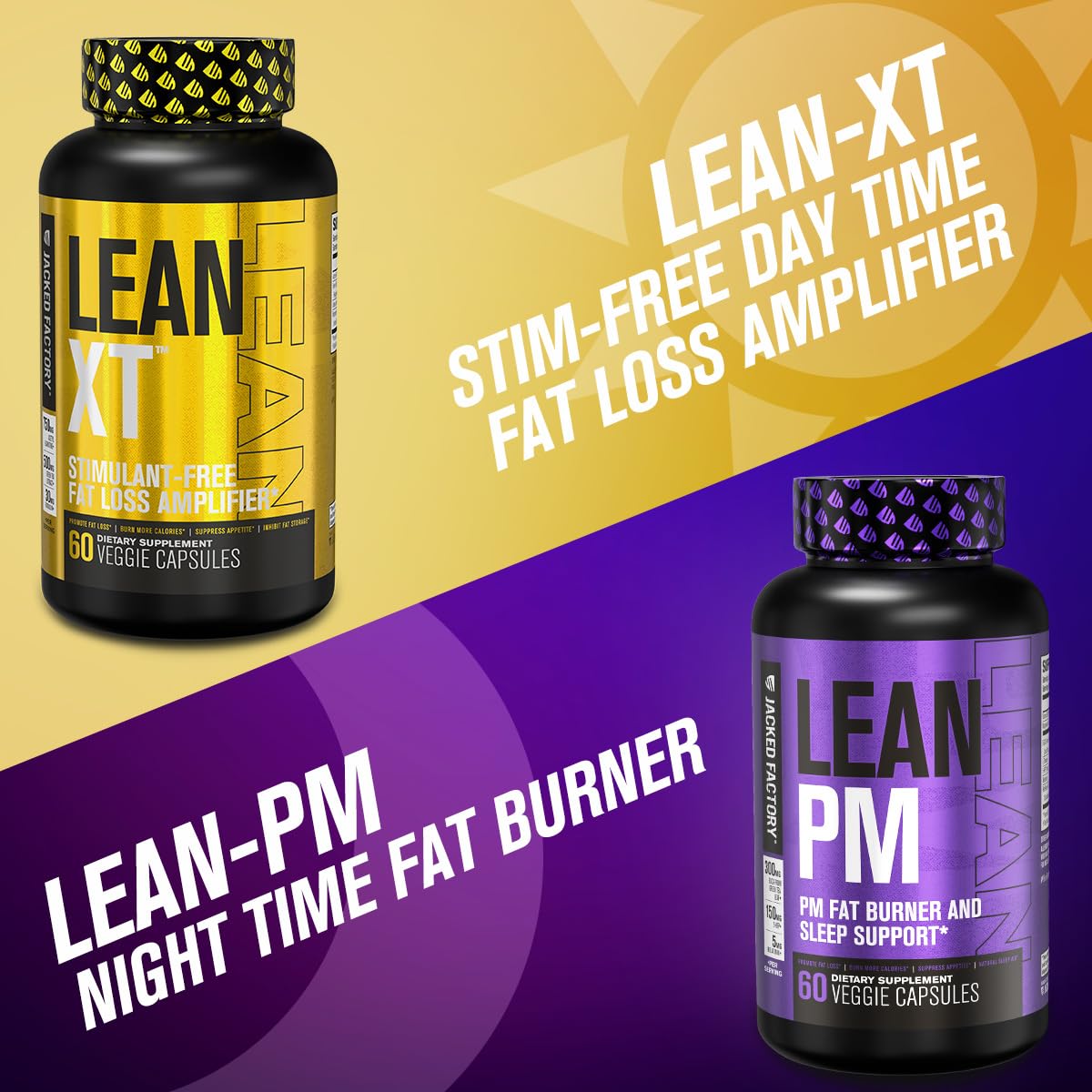 Jacked Factory Lean-XT Caffeine Free Fat Burner - 60 Capsules - image 5
