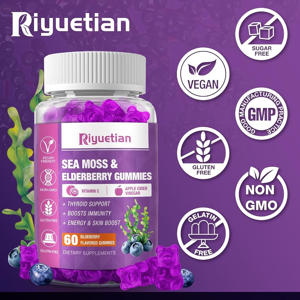 Riyuetian Sea Moss Gummies & Elderberry