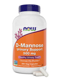 NOW Foods D-Mannose 500 mg Urinary Tract Support - 300 Vegetarian Capsules