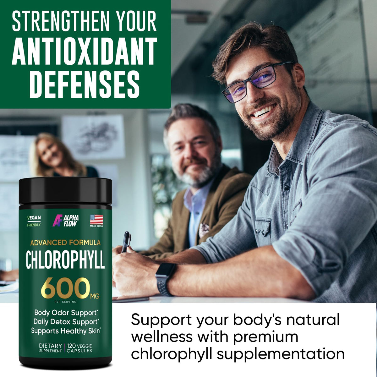 Alpha Flow Chlorophyll 600 mg Capsules - 120 Capsules - image 5