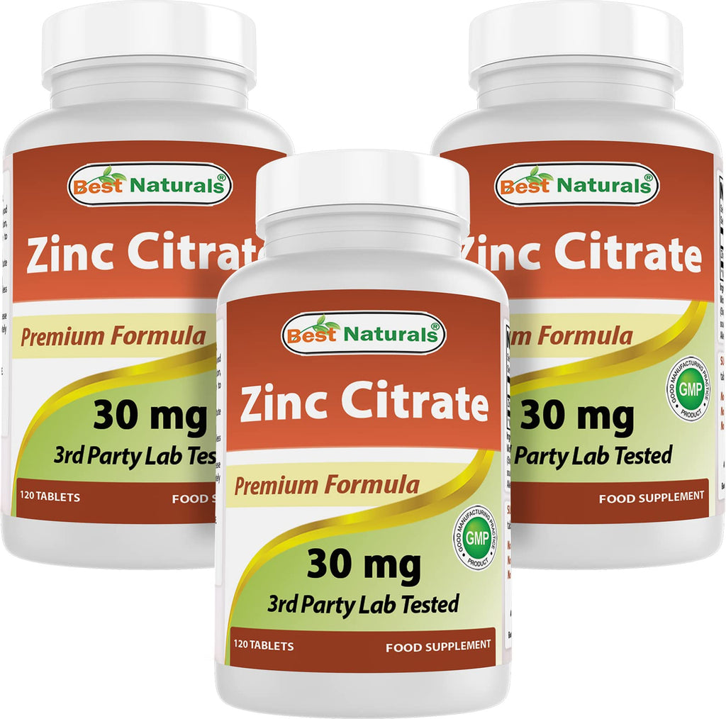 Best Naturals Zinc 30mg Immune Support - 120 Tablets