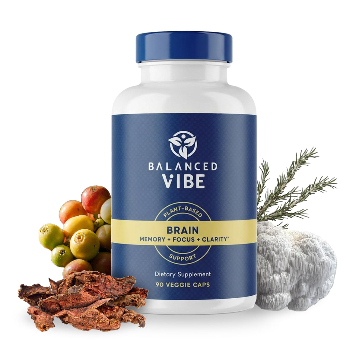 Balanced Vibe Brain Supplement 8 in 1 with Lion's Mane - 90 Capsules