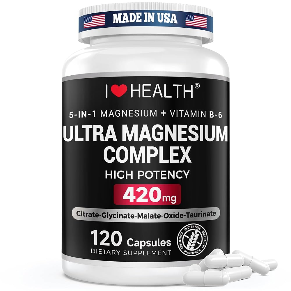 I LOVE HEALTH Magnesium Glycinate Complex 420mg - 120 Capsules