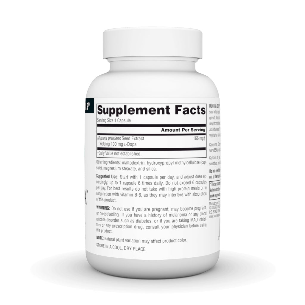 Source Naturals Mucuna Dopa 100 mg - 120 Vegetarian Capsules - image 2