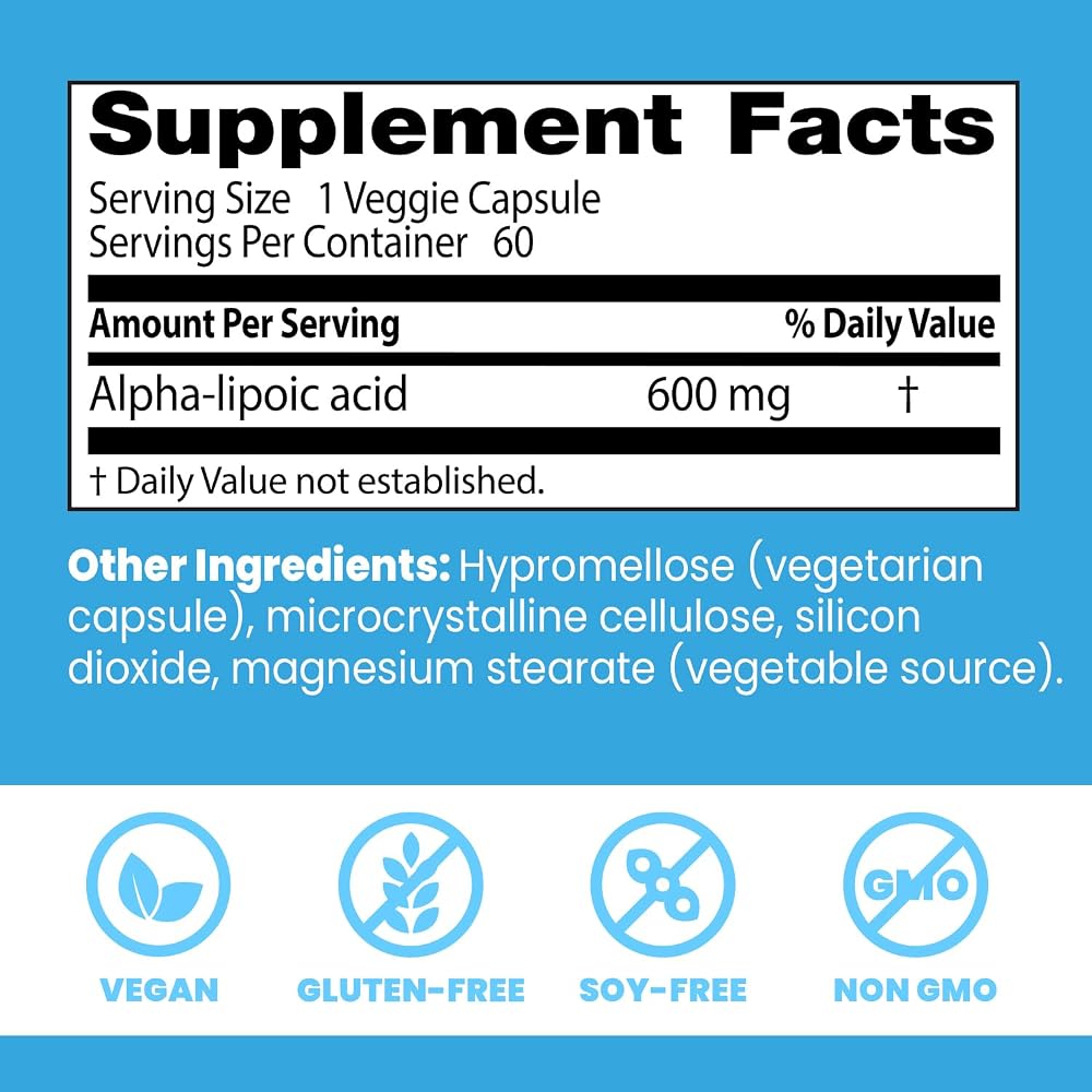Doctor's Best Alpha Lipoic Acid Supplement - Alpha-Lipoic Acid Caps - image 4
