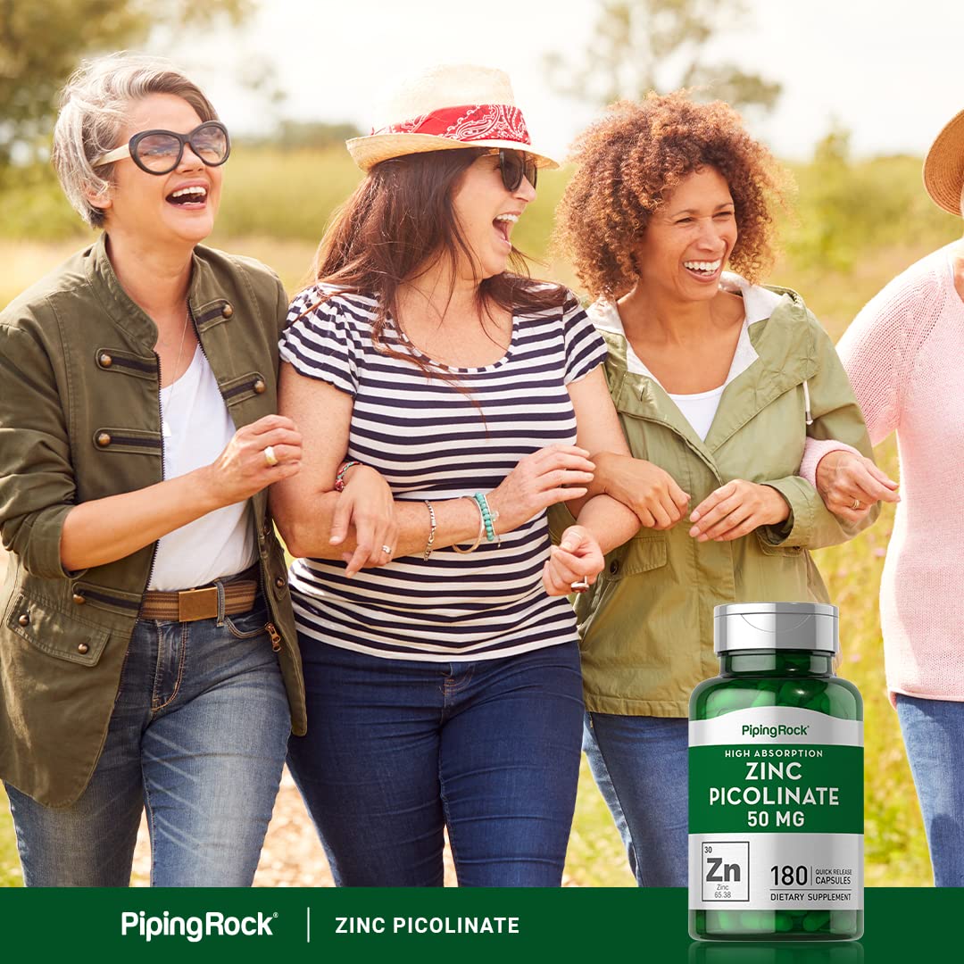 Piping Rock Zinc Picolinate 50 mg - 180 Capsules - image 6