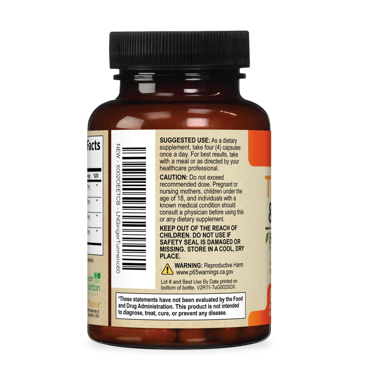 Health Nutrition Naturals Turmeric Curcumin Supplement - 95%