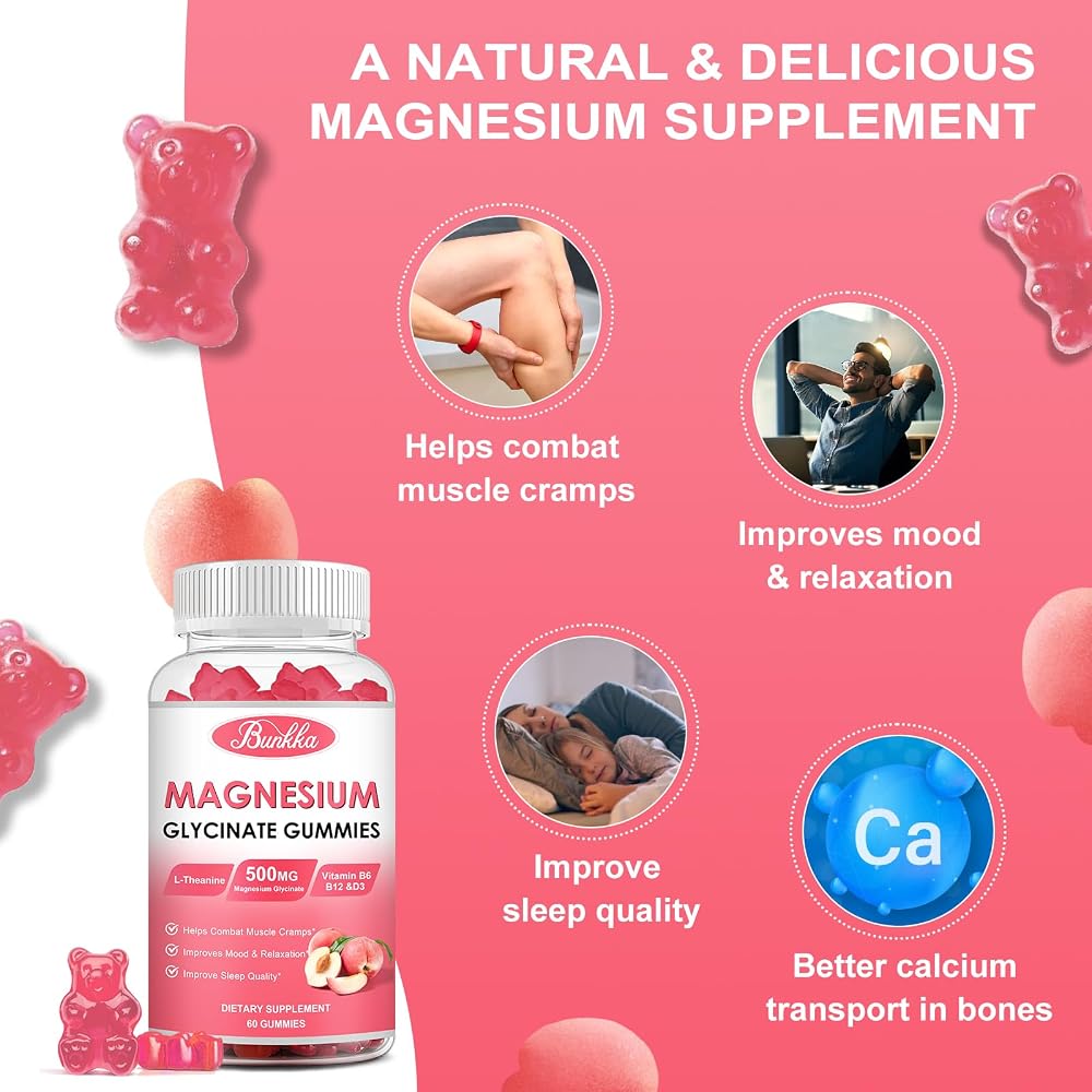 Bunkka Magnesium Glycinate Gummies 500mg - 60 Gummies - image 3