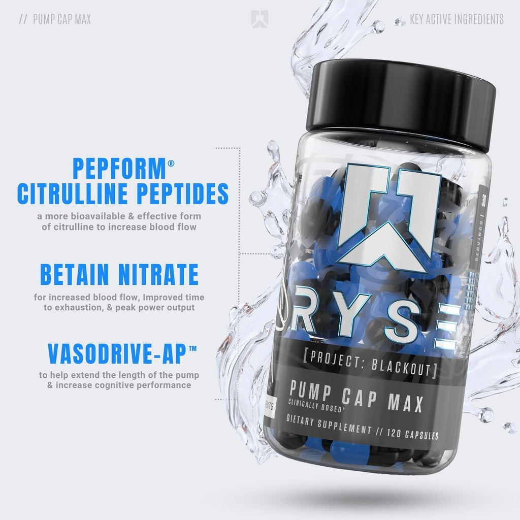 RYSE Up Supplements Project Blackout Pump Cap Max - 120 Capsules - image 3