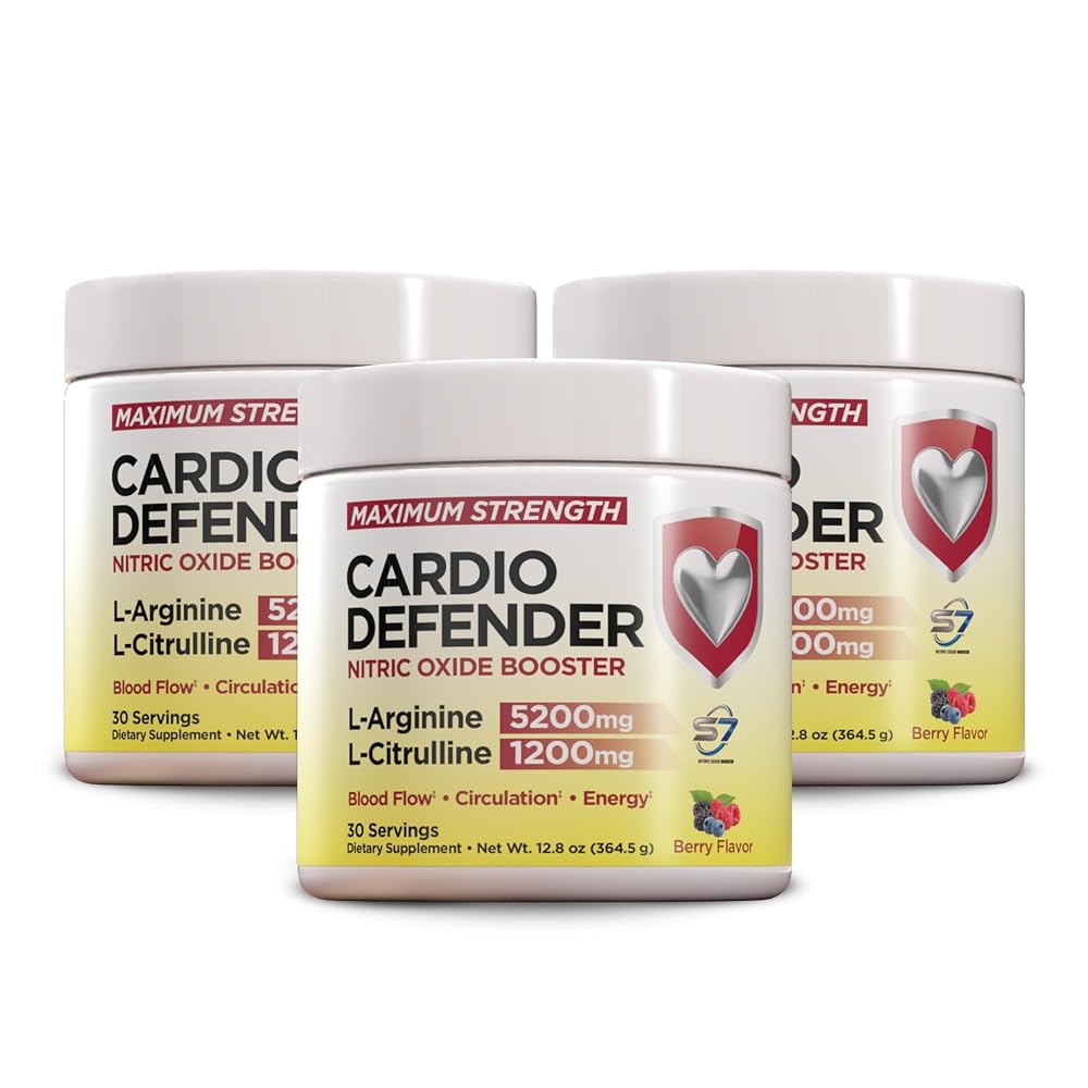 Cardio Defender L-Arginine 5200mg Nitric Oxide Booster Powder - 12.8 oz