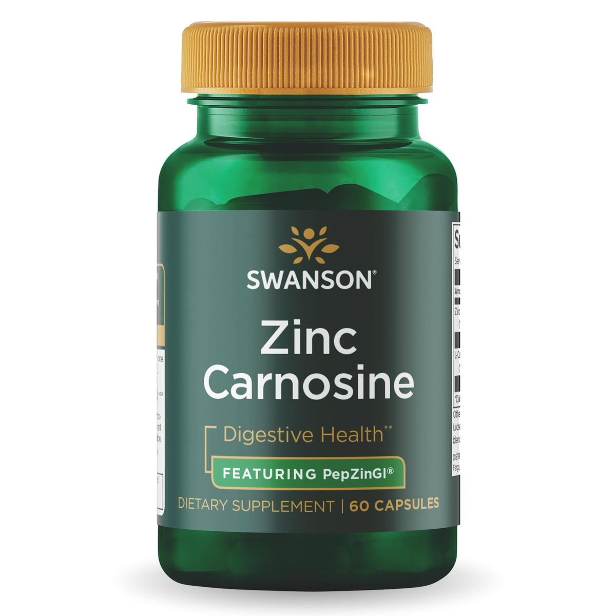Swanson Ultra Zinc Carnosine PepZinGI Gastric Health - 60 Capsules