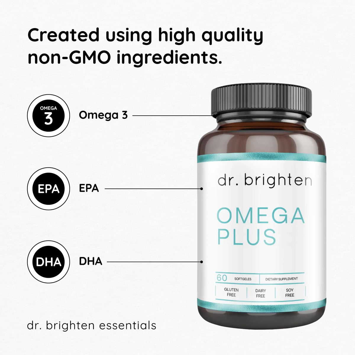 Dr. Brighten Omega Plus 1500 mg EPA/DHA Fish Oil - 60 Softgels - image 4