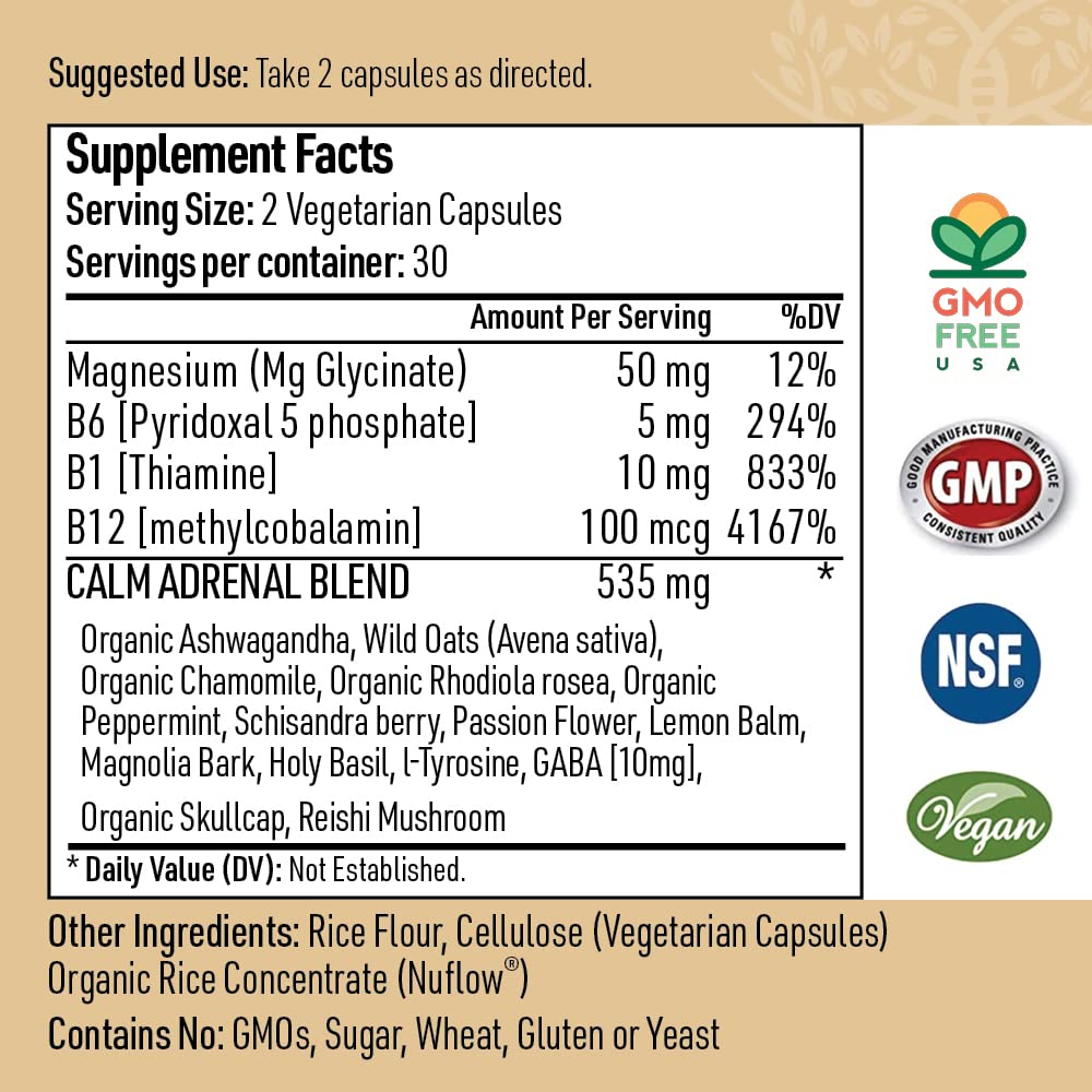 Liver Medic Zen Calm Stress Adrenal Support - 60 Vegetarian Capsules - image 2