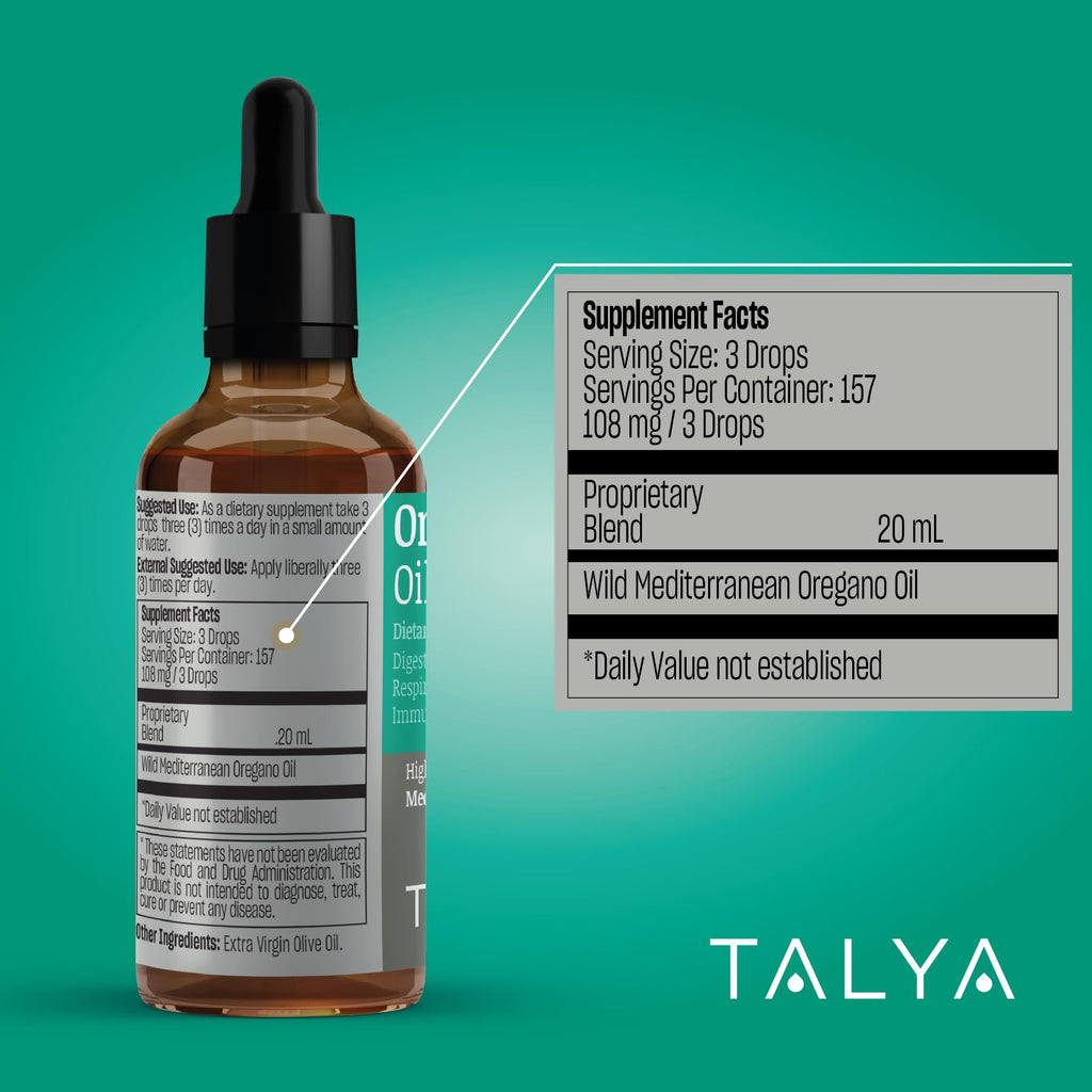 TALYA Oregano Oil Immune Support Liquid - 0.68 fl oz - image 5