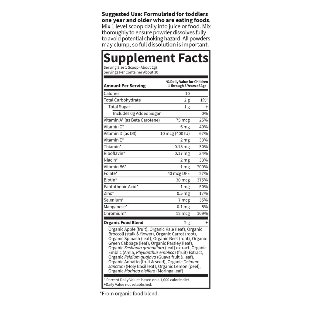 Garden of Life Kids Multivitamin Unflavored Powder - 30 Day Supply - image 5