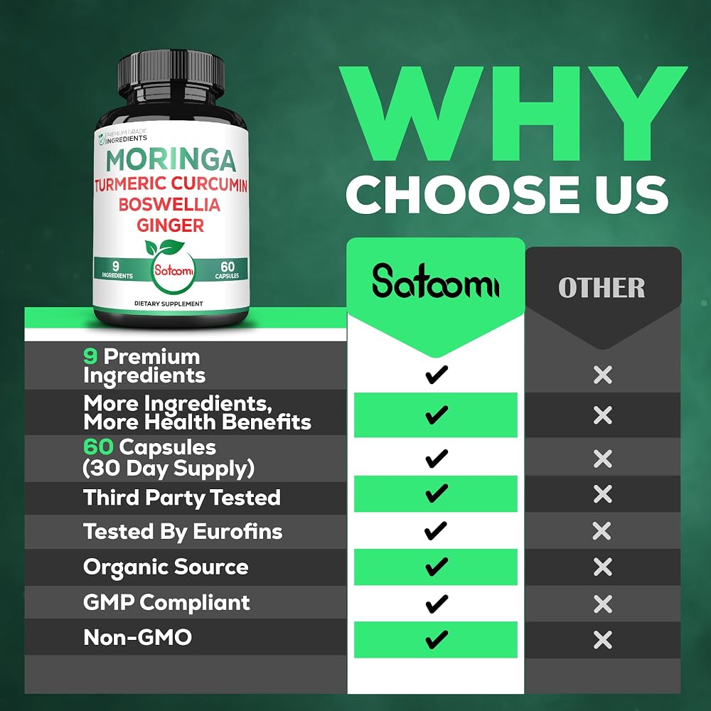 Satoomi 9in1 Moringa Capsules - 60 Count - image 4