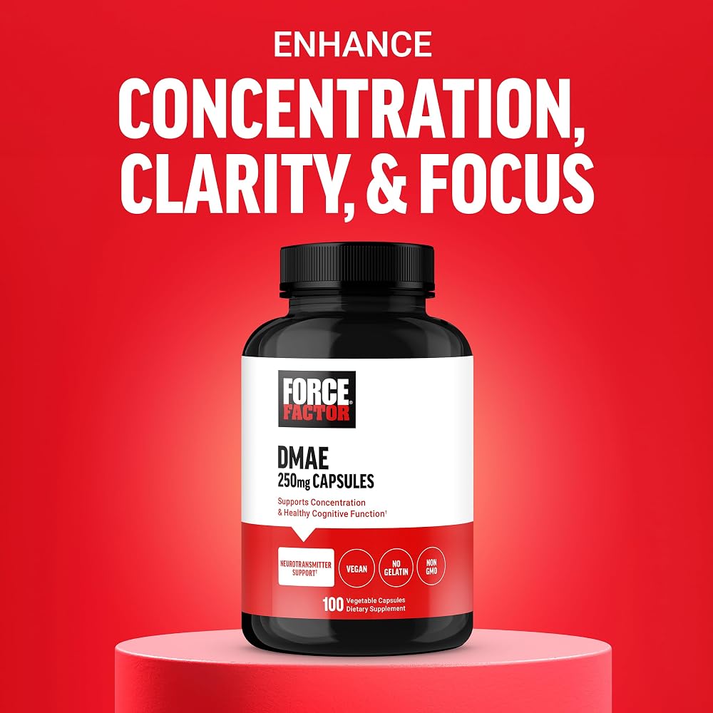 Force Factor DMAE Supplement for Concentration & Focus - 100 Capsules - image 2