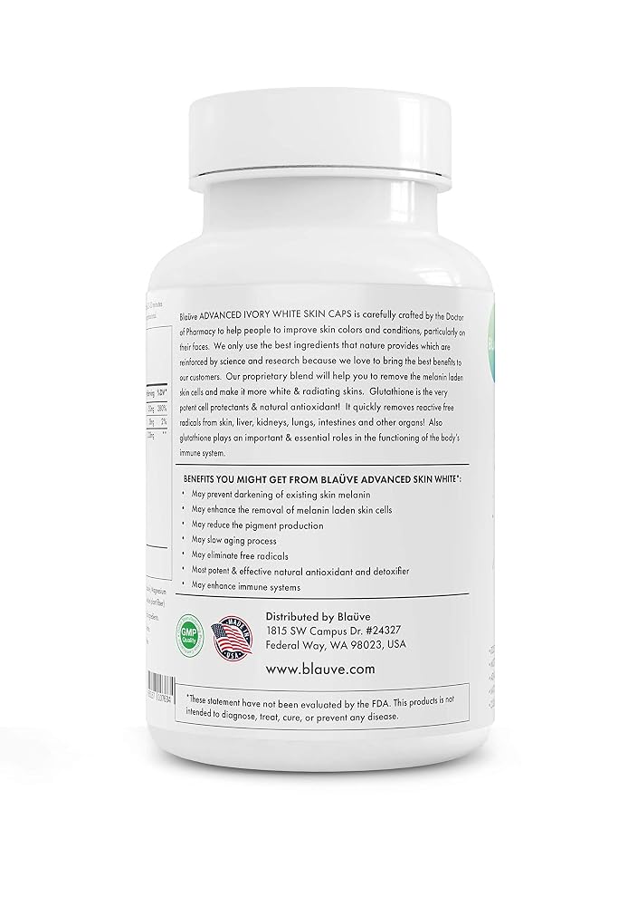 Blauve Advanced Ivory White Skin Capsules 2028 mg Glutathione - 90 Capsules - image 3