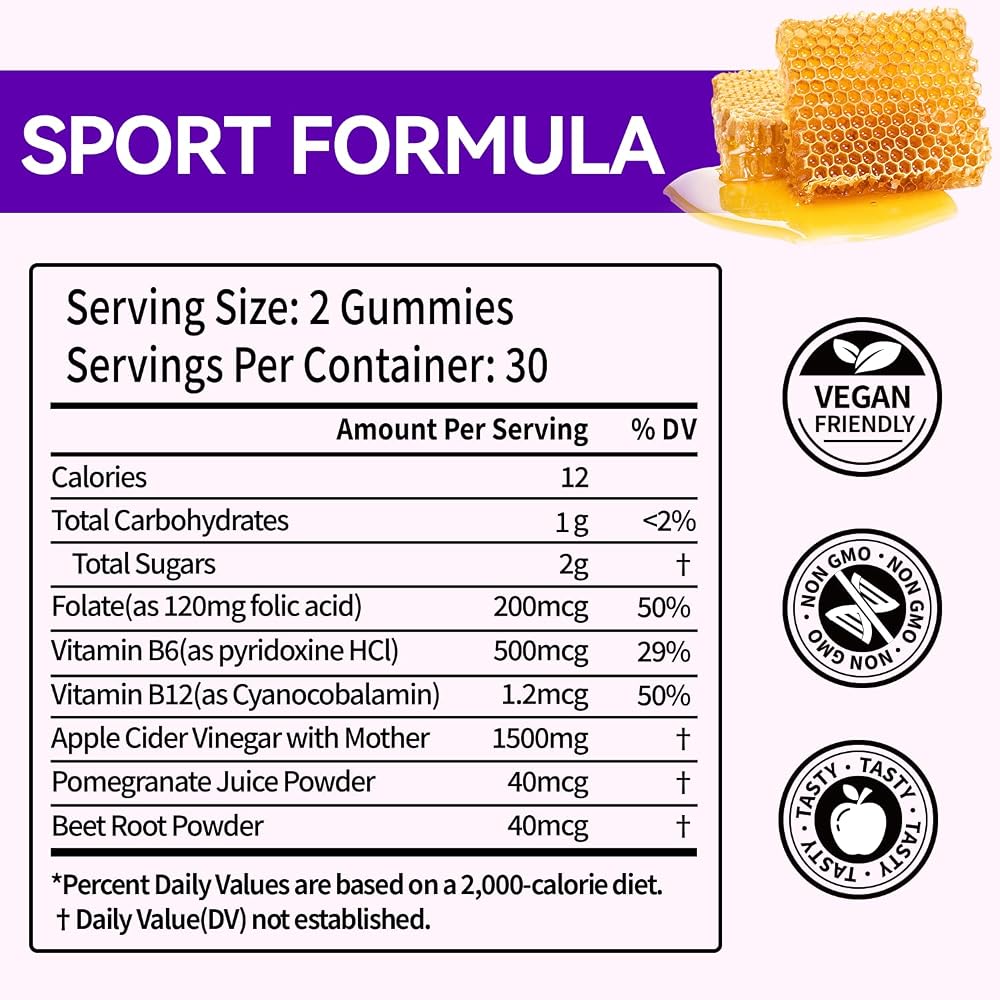 EDUDYF Keto ACV Gummies with Probiotics & B12 - 60 Count - image 4