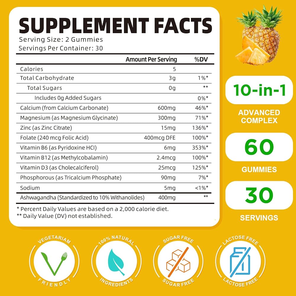 GrnLife Calcium Magnesium Zinc Gummies with Vitamin D3
