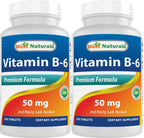 Best Naturals Vitamin B6 50 mg - 500 Tablets