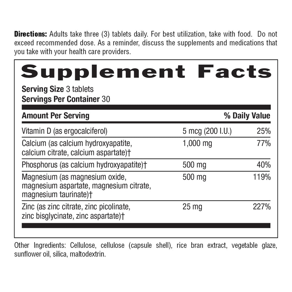Country Life Target Mins Calcium-Magnesium Zinc with Vitamin D